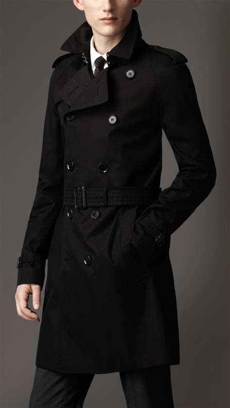 burberry black trench coat mens|burberry gabardine trench coats men's.